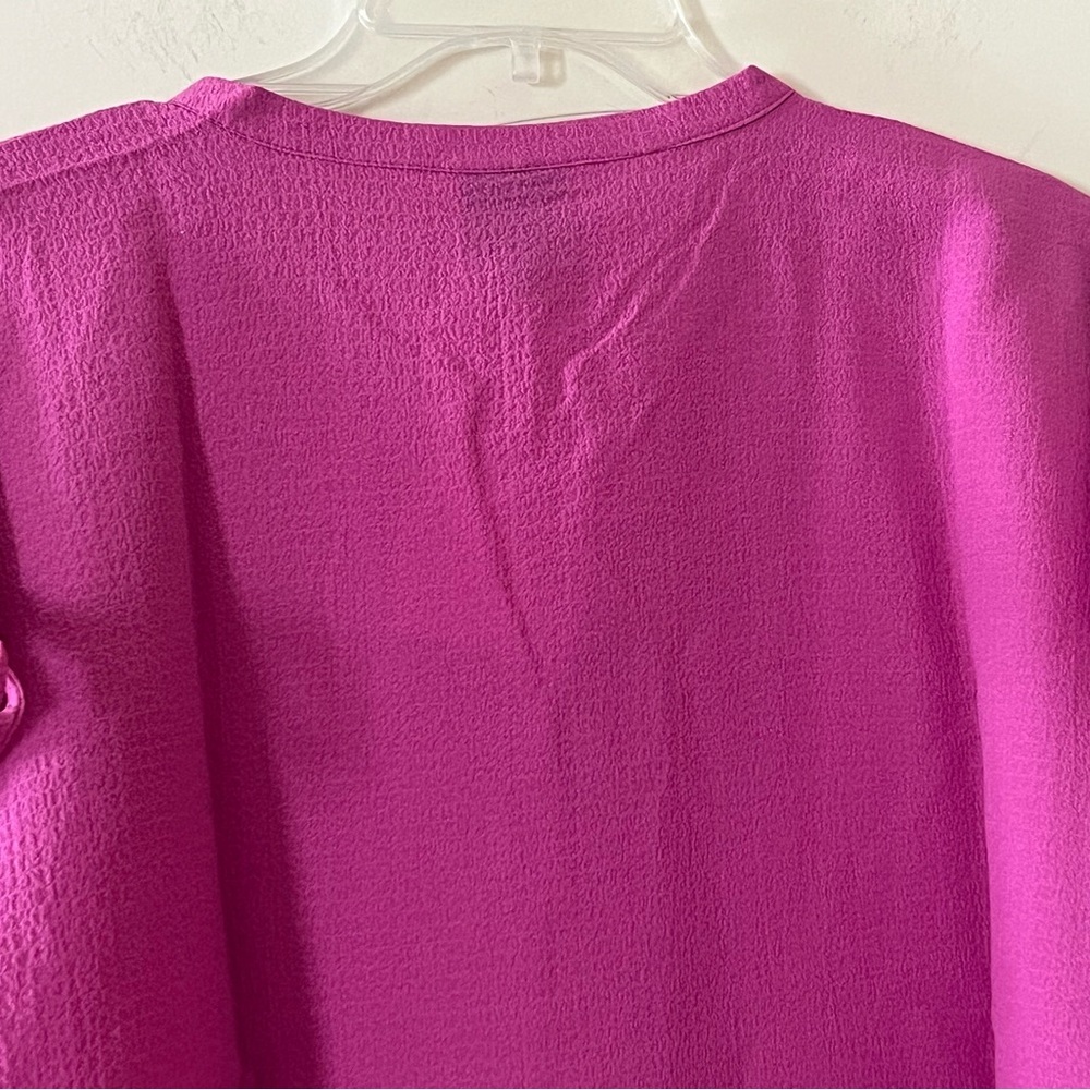 New! Bobeau Women's Pink “rosebud” Top with Tie Sleeves Size Medium - Picture 6 of 16